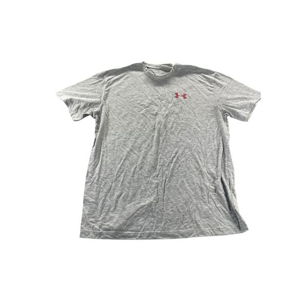 Under Armour Gray Short Sleeve FIsh Graphic Crew Neck T-Shirt Men's Size Medium - Picture 1 of 5